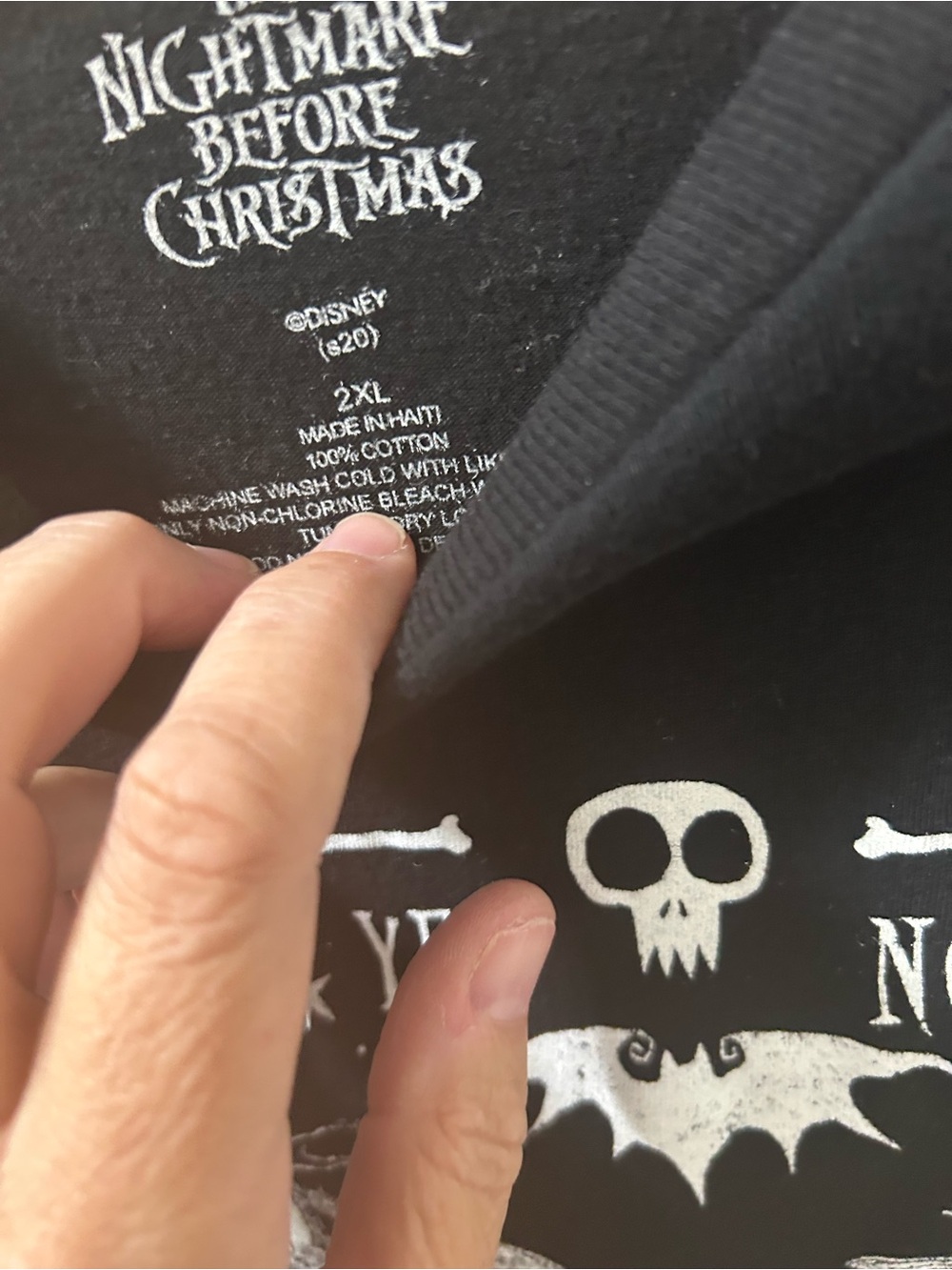 Disney Black The Nightmare Before Christmas Long-Sleeve Graphic Tee - Picture 3 of 7